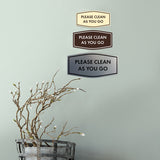 Fancy Please Clean As You Go Wall or Door Sign