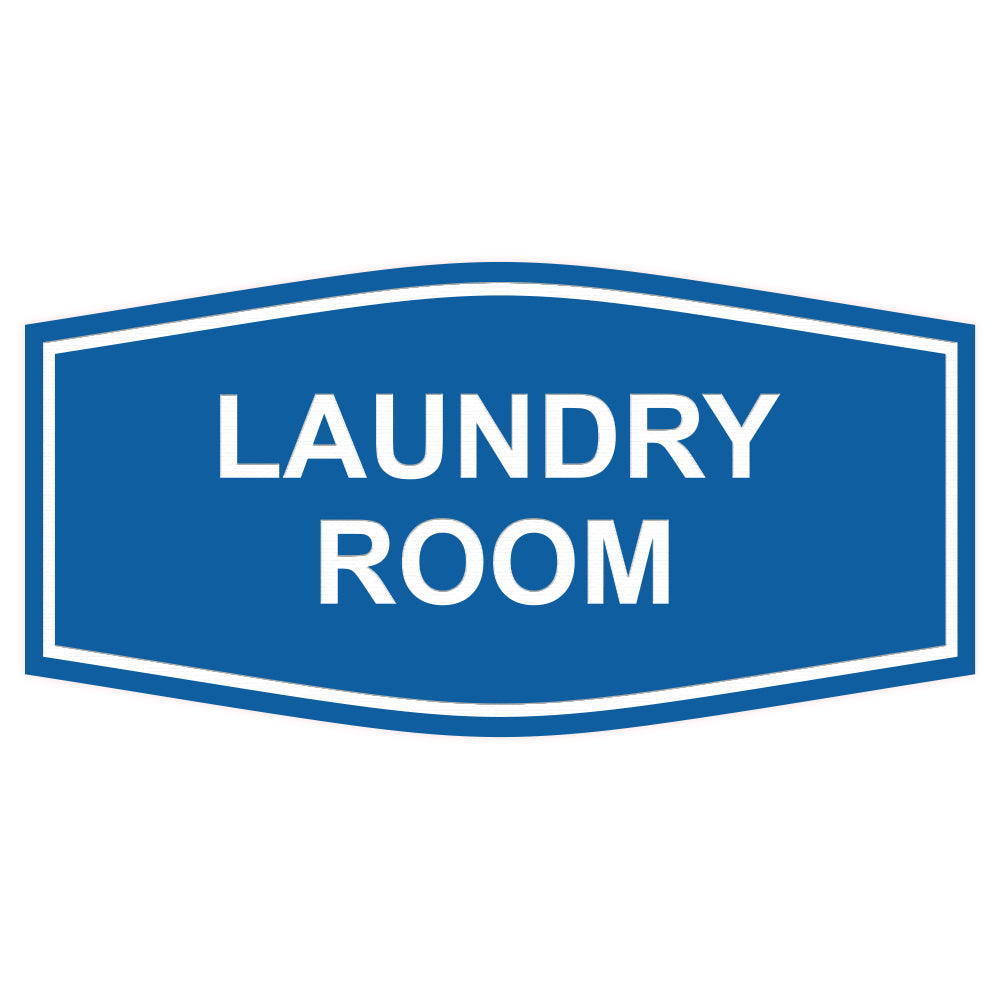 Blue Fancy Laundry Room Sign