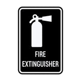 Portrait Round Fire Extinguisher Sign