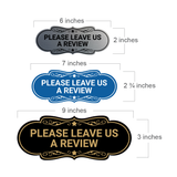 Designer Please Leave Us a Review Wall or Door Sign