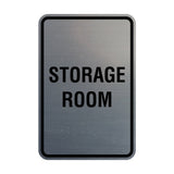 Portrait Round Storage Room Sign