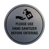 Circle Please Use Hand Sanitizer Before Entering Sign