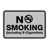 No Smoking including E-Cigarettes Sign