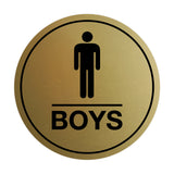 Signs ByLITA Circle Boys (male bathroom icon) Sign