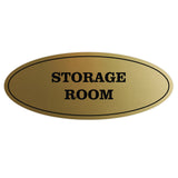 Oval STORAGE ROOM Sign