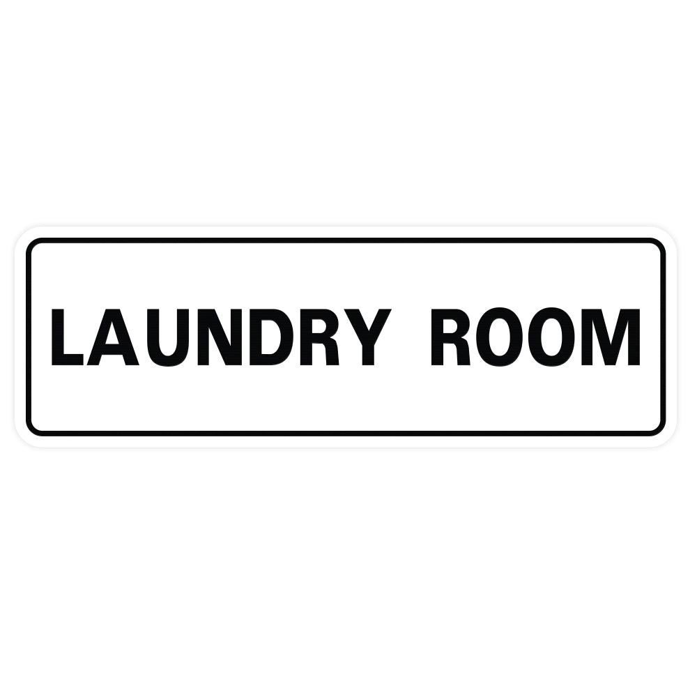 White Standard Laundry Sign