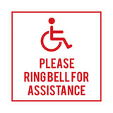 Signs ByLITA Square please ring bell for assistance Sign