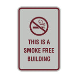 Portrait Round This Is A Smoke Free Building Sign