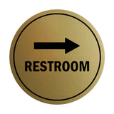 Signs ByLITA Circle Restroom Right Arrow Sign