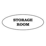 Oval STORAGE ROOM Sign