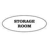 Oval STORAGE ROOM Sign