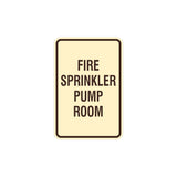 Portrait Round Fire Sprinkler Pump Room Sign