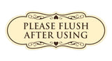 Designer Please Flush After Using Wall or Door Sign