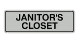 Lt Gray Standard Janitor's Closet Sign