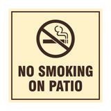 Signs ByLITA Square No Smoking on Patio Sign with Adhesive Tape