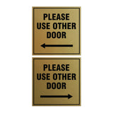 Signs ByLITA Square please use other door sign set with Adhesive Tape, Mounts On Any Surface, Weather Resistant, Indoor/Outdoor Use