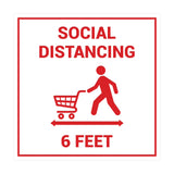 Signs ByLITA Square Social Distancing 6 Feet Sign