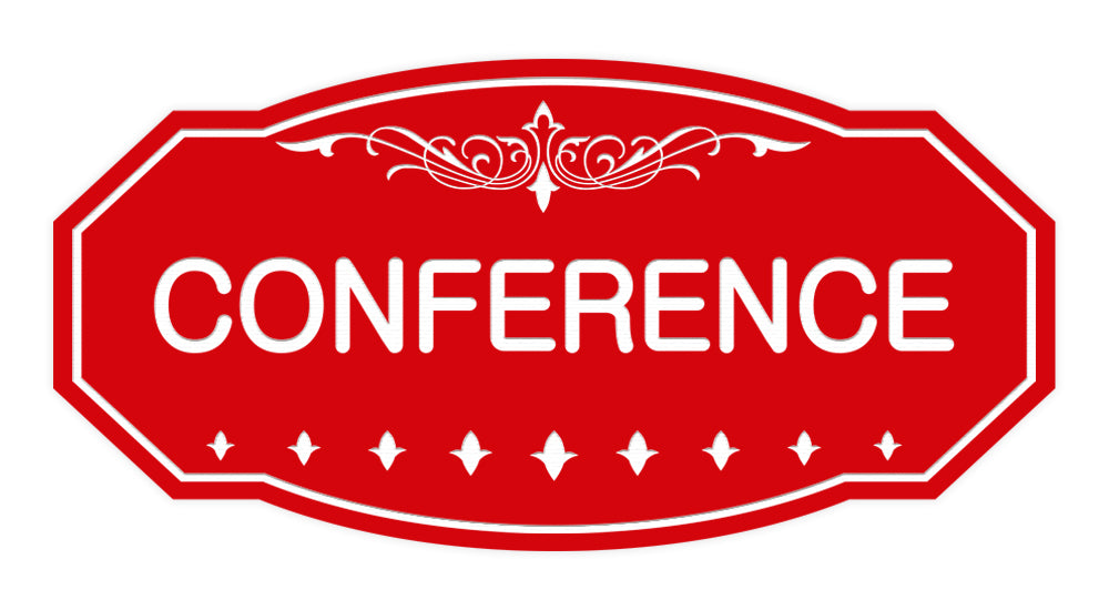 Red Victorian Conference Sign