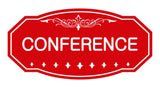 Red Victorian Conference Sign