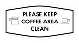 Fancy Please Keep Coffee Area Clean Wall or Door Sign