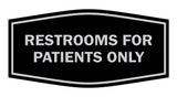 Signs ByLITA Fancy Restrooms For Patients Only Sign