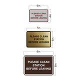 Classic Framed Please Clean Station Before Leaving Wall or Door Sign