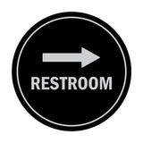 Signs ByLITA Circle Restroom Right Arrow Sign