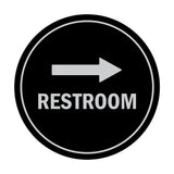Signs ByLITA Circle Restroom Right Arrow Sign