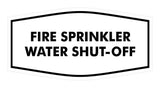 Signs ByLITA Fancy Fire Sprinkler Water Shut-Off Sign with Adhesive Tape, Mounts On Any Surface, Weather Resistant, Indoor/Outdoor Use