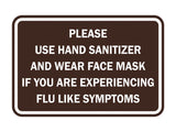 Classic Framed Please Use Hand Sanitizer and Wear Face Mask Sign