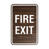 Portrait Round Fire Exit Sign