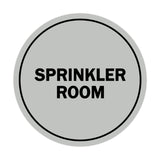 Lt Gray Signs ByLITA Circle Sprinkler Room Sign