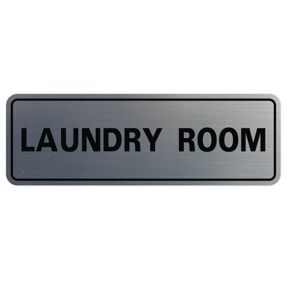 Brushed Silver Standard Laundry Sign