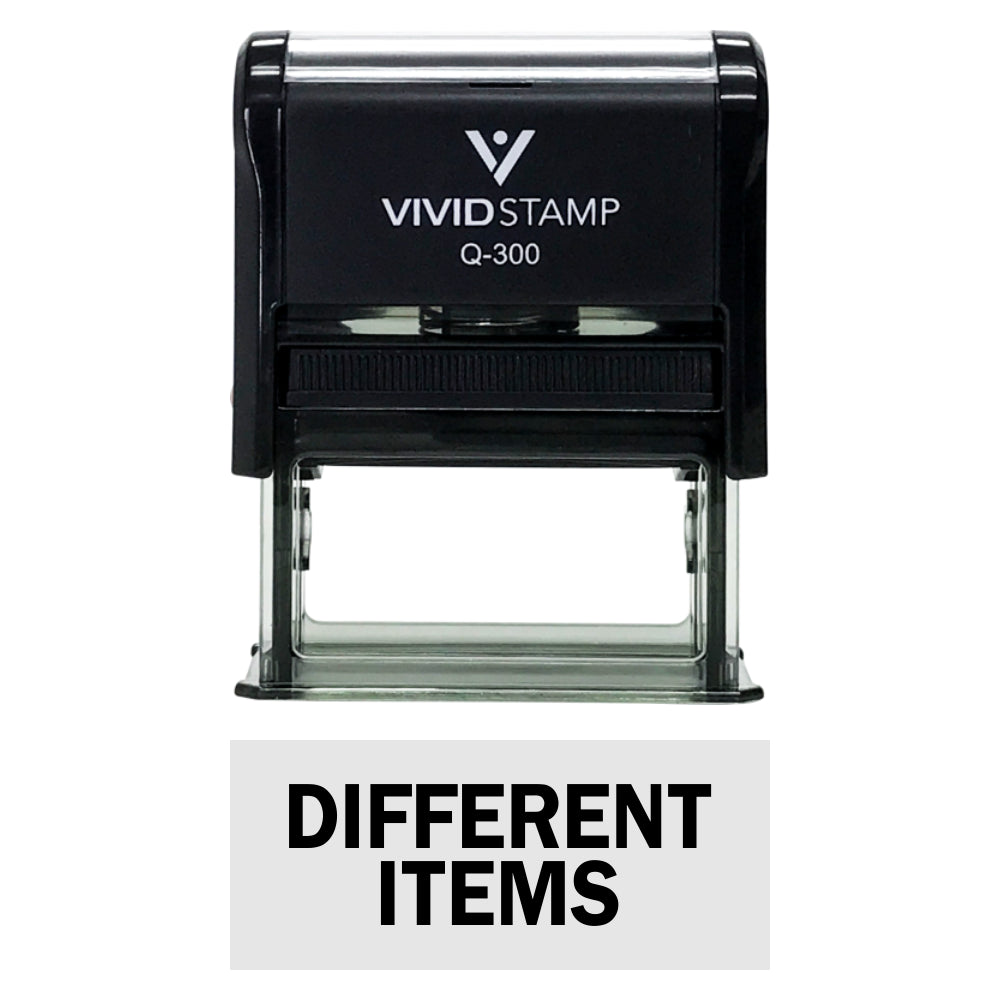 DIFFERENT ITEMS Self-Inking Office Rubber Stamp