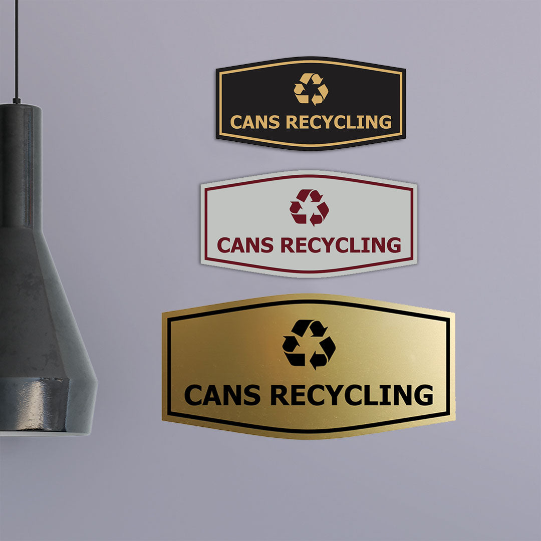 Fancy Cans Recycling Wall or Door Sign