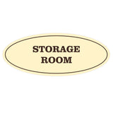 Oval STORAGE ROOM Sign