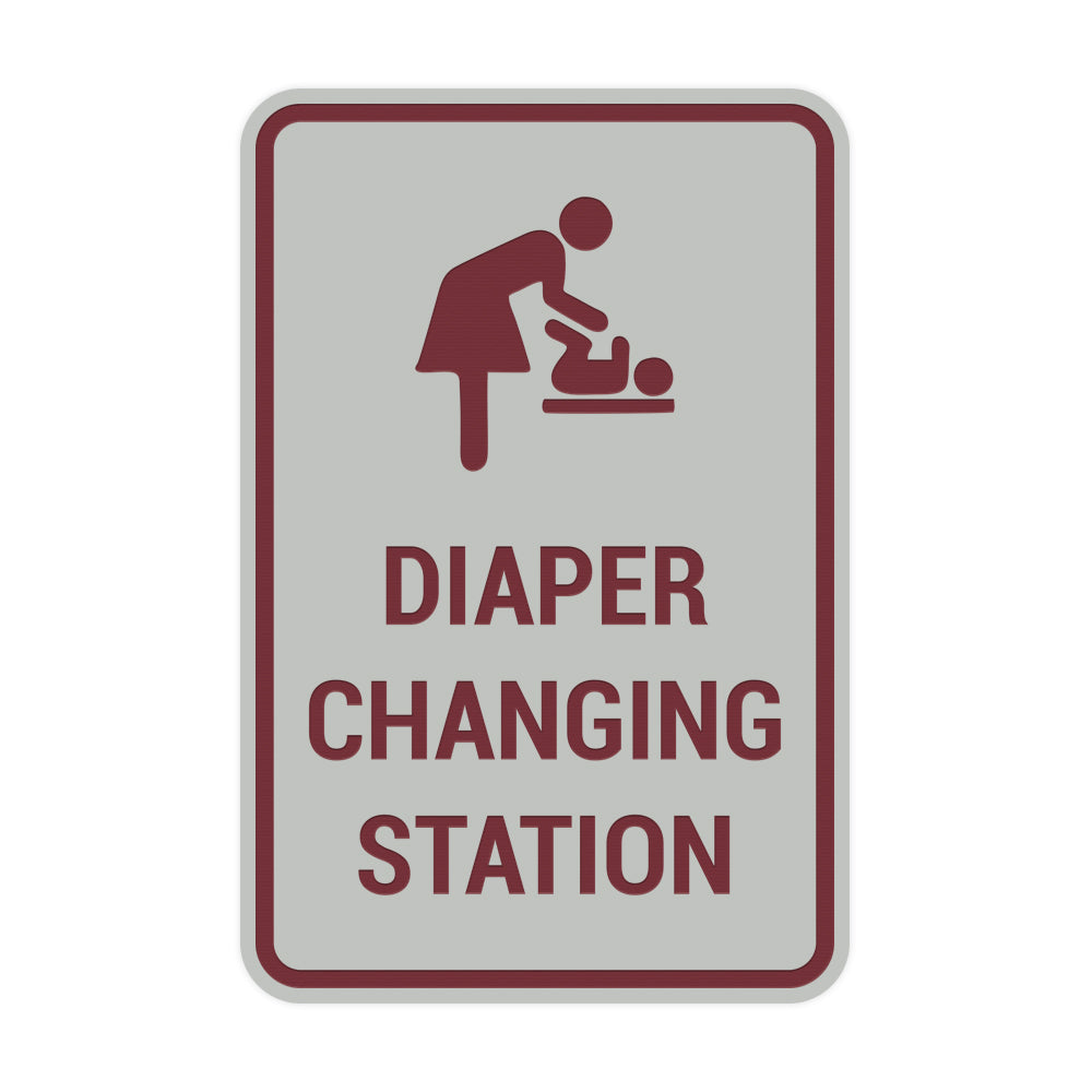 Portrait Round Diaper Changing Station Sign