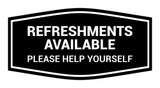 Fancy Refreshments Available Please Help Yourself Wall or Door Sign