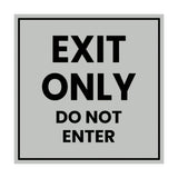 Square Exit Only Do Not Enter Sign