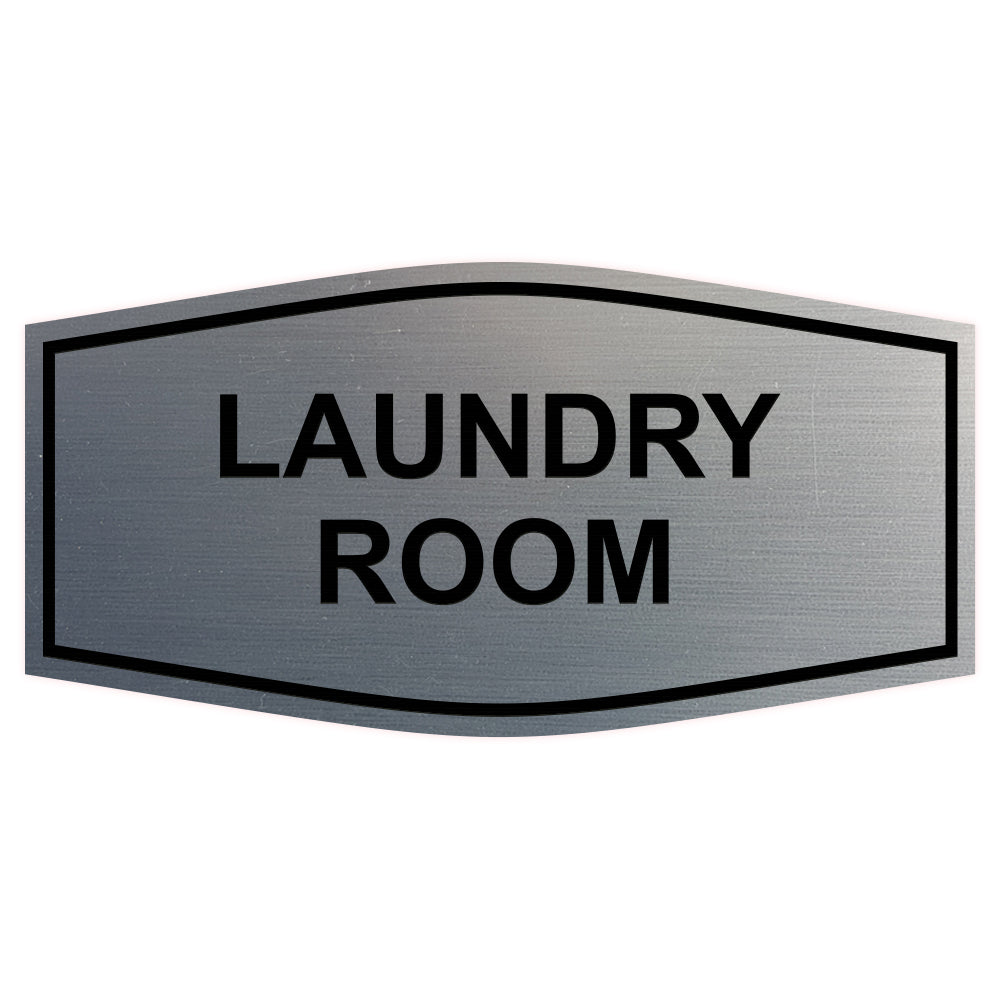 Brushed Silver Fancy Laundry Room Sign