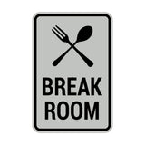 Portrait Round Break Room Sign