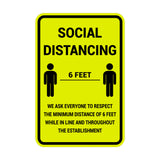 Portrait Round Social Distancing Sign