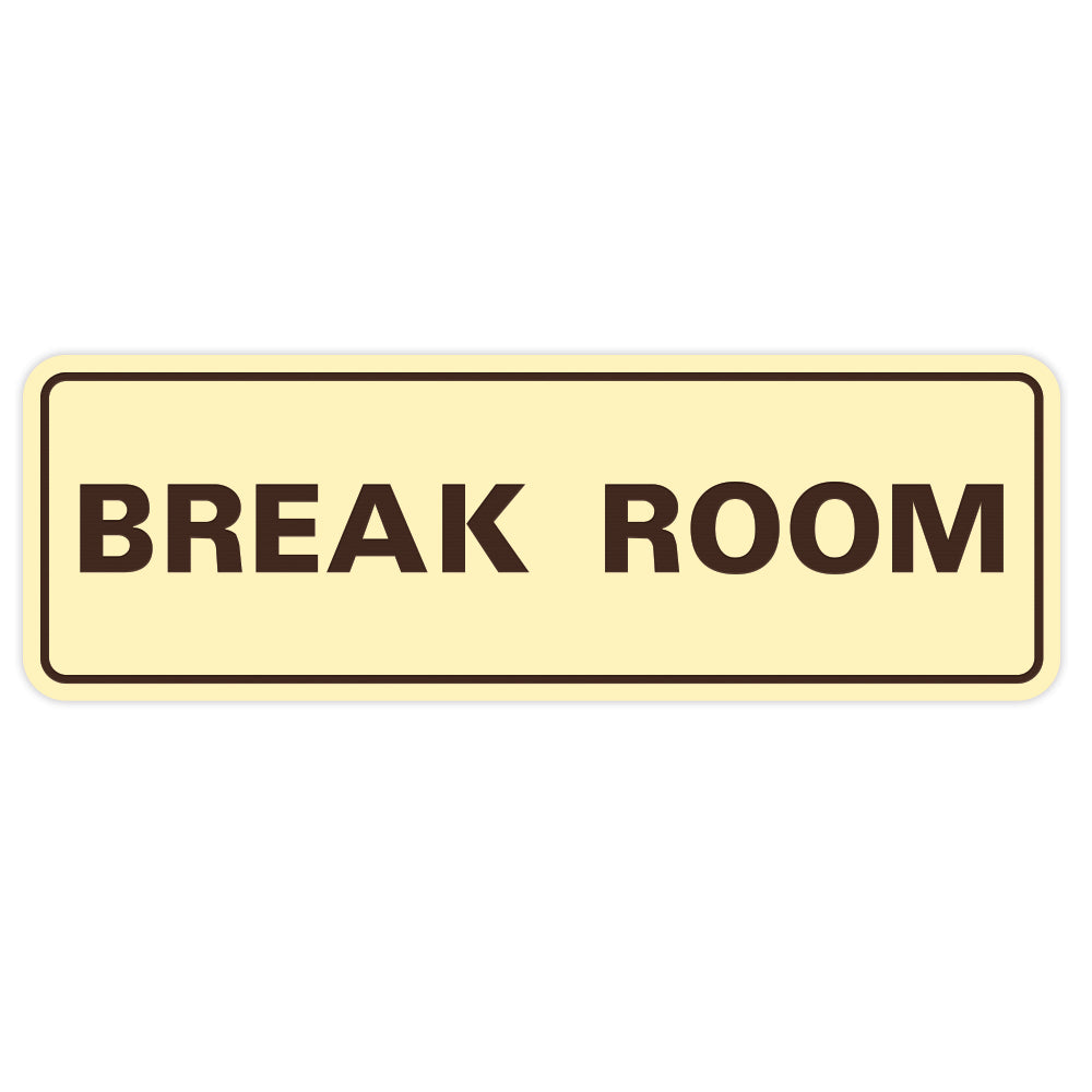 Break Box Sign Standard Break Room Sign – Pacific Sign and Stamp