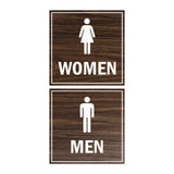 Signs ByLITA Square men women sign set with Adhesive Tape, Mounts On Any Surface, Weather Resistant, Indoor/Outdoor Use
