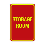 Portrait Round Storage Room Sign