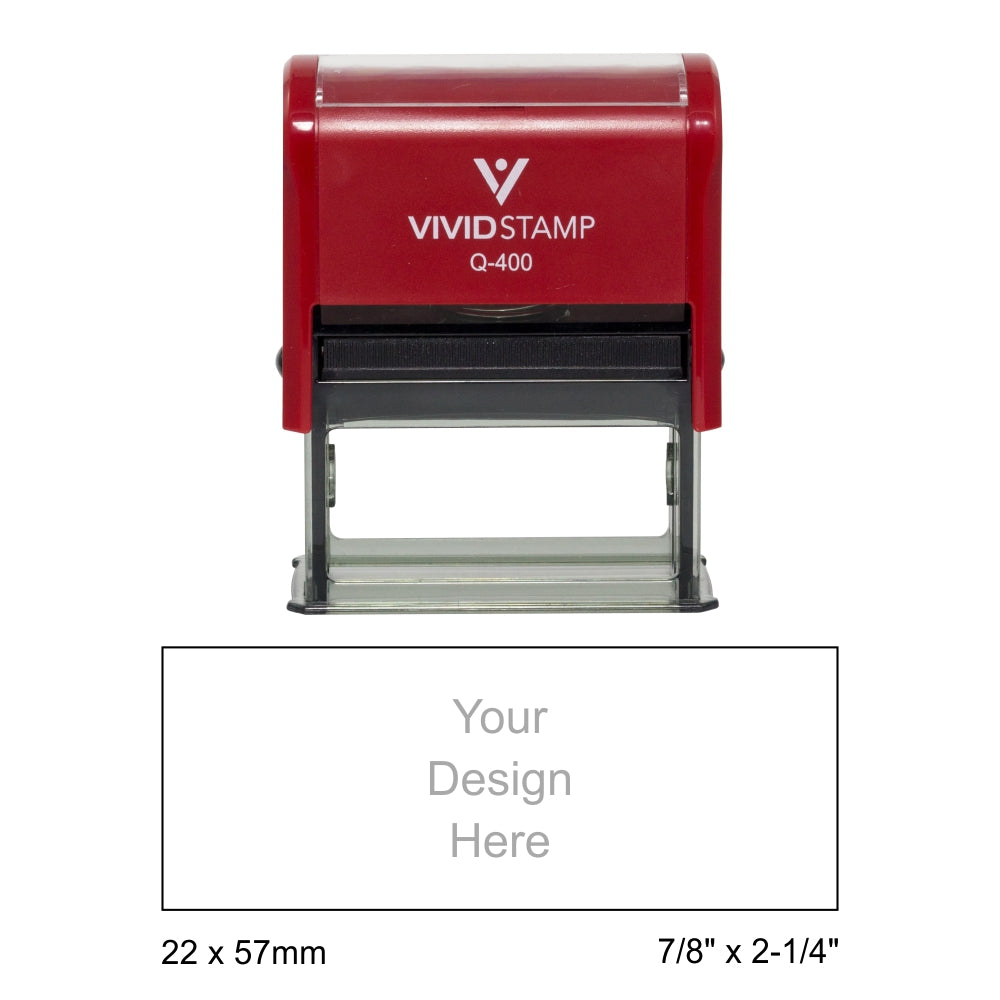 Vivid Stamp Q-400 Self-Inking Stamp - Red Body