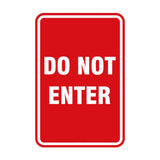 Portrait Round Do Not Enter Sign