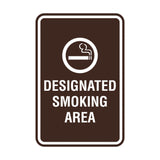 Portrait Round Designated Smoking Area Sign