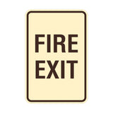 Portrait Round Fire Exit Sign