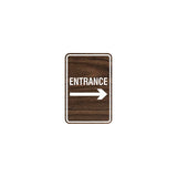 Portrait Round Entrance Right Arrow Sign